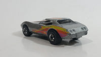 1988 Hot Wheels Chevrolet Corvette Stingray Metalflake Silver Die Cast Toy Car Vehicle