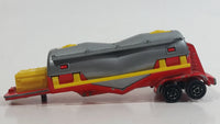 Majorette Semi Powder Transporter Trailer Tanker No. 379 Red Yellow Grey 1/100 Scale Die Cast Toy Car Vehicle