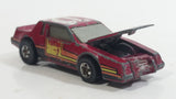 1985 Hot Wheels Crack Ups Hood Basher Stock Car Maroon Turbo Die Cast Toy Car Vehicle Hong Kong