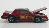 1985 Hot Wheels Crack Ups Hood Basher Stock Car Maroon Turbo Die Cast Toy Car Vehicle Hong Kong