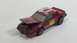 1985 Hot Wheels Crack Ups Hood Basher Stock Car Maroon Turbo Die Cast Toy Car Vehicle Hong Kong