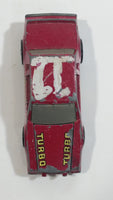 1985 Hot Wheels Crack Ups Hood Basher Stock Car Maroon Turbo Die Cast Toy Car Vehicle Hong Kong