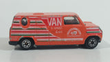 Vintage Yatming No. 1501 Ford Econoline E-150 Van Orange "International Tournament" 5-Speed 4WD Die Cast Toy Car Vehicle