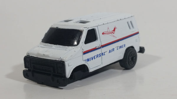 Mini Toys Universal Air Lines White Van Die Cast Toy Car Vehicle - Missing the front Wheels