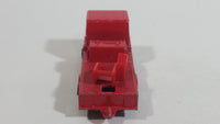 Vintage Yatming Semi Utility Boom Bucket Truck Red Die Cast Toy Car Vehicle