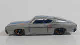 2014 Hot Wheels HW Work Shop Muscle Mania '69 Ford Torino Metalflake Grey Die Cast Toy Muscle Car Vehicle