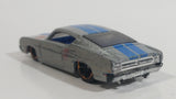 2014 Hot Wheels HW Work Shop Muscle Mania '69 Ford Torino Metalflake Grey Die Cast Toy Muscle Car Vehicle