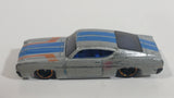 2014 Hot Wheels HW Work Shop Muscle Mania '69 Ford Torino Metalflake Grey Die Cast Toy Muscle Car Vehicle