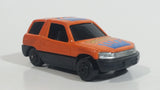 Rare HTF Yatming No. 825 Toyota Rav4 "Wave!" Orange Die Cast Toy Car Vehicle