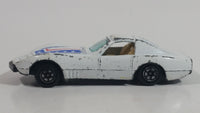 Yatming No. 1002 Chevrolet Corvette Racer White Die Cast Toy Car Vehicle