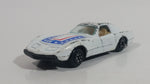 Yatming No. 1002 Chevrolet Corvette Racer White Die Cast Toy Car Vehicle