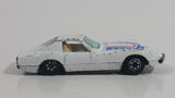 Yatming No. 1002 Chevrolet Corvette Racer White Die Cast Toy Car Vehicle