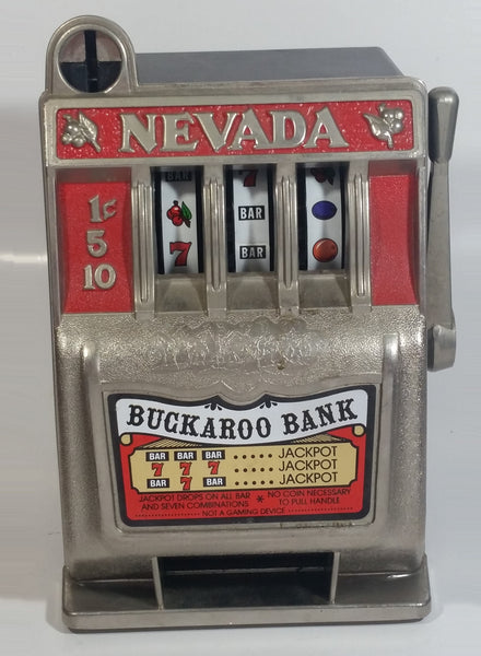 Vintage Nevada Buckaroo 8 1/2" Tall Metal Coin Bank - Needs Repair