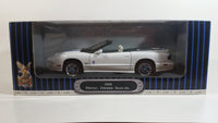 Yatming Road Signature Collector's Edition 1999 Pontiac Firebird Trans Am Convertible White with Blue Stripes 1/18 Scale Die Cast Toy Car Vehicle In Box