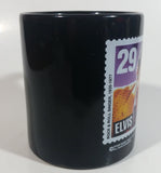 1992 U.S. Postal Service Elvis Presley 29 Cent Stamp Black Ceramic Coffee Mug