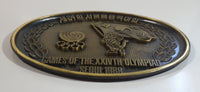 Rare Seoul 1988 Games of the XXIVTH Olympiad Olympics Brass Composite Metal Wall Plaque Hanging