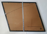 1993 Budweiser Cold Filtered Ice Draft Beer Black, Blue and White Slanted Pub Mirror 23" x 26" Anheuser-Busch