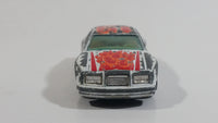 1980s Yatming Ford Thunderbird White 19 Red Flames No. 1033 Die Cast Toy Car Vehicle - Made in Thailand