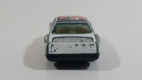 1980s Yatming Ford Thunderbird White 19 Red Flames No. 1033 Die Cast Toy Car Vehicle - Made in Thailand