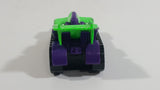 1995 Hot Wheels Treadator Bright Green and Purple Die Cast Toy Car Vehicle