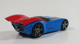 2012 Hot Wheels DC Universe Character Cars Superman Blue Red Cape Die Cast Toy Car Vehicle