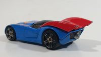 2012 Hot Wheels DC Universe Character Cars Superman Blue Red Cape Die Cast Toy Car Vehicle