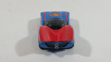 2012 Hot Wheels DC Universe Character Cars Superman Blue Red Cape Die Cast Toy Car Vehicle