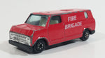 Vintage Yatming No. 1501 Ford Econoline E-150 Fire Brigade Red Van Die Cast Toy Car Emergency Rescue Vehicle