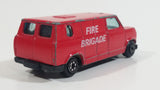 Vintage Yatming No. 1501 Ford Econoline E-150 Fire Brigade Red Van Die Cast Toy Car Emergency Rescue Vehicle