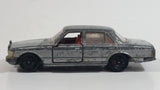 Vintage 1978 Tomica Mercedes Benz 450 SEL 1/57 Scale Silver Die Cast Toy Car Vehicle with Opening Doors
