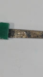 Green Jade Stone 4" Long Mexico Metal Spoon Souvenir Travel Collectible