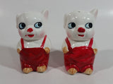 Pigs in Red Overalls Decorative Ceramic Salt and Pepper Shakers