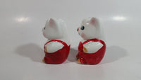 Pigs in Red Overalls Decorative Ceramic Salt and Pepper Shakers