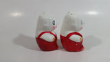 Pigs in Red Overalls Decorative Ceramic Salt and Pepper Shakers