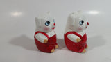 Pigs in Red Overalls Decorative Ceramic Salt and Pepper Shakers