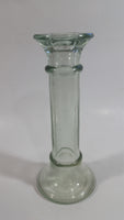 Vintage 7" Tall Heavy Glass Candlestick Holder Bud Vase