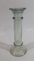 Vintage 7" Tall Heavy Glass Candlestick Holder Bud Vase