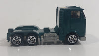 1998 Hot Wheels Race Team II Ramp Truck Semi Tractor Dark Metalflake Green Die Cast Toy Car Rig Vehicle