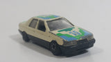 Yatming No. 815 Ford Sierra Sapphire #15 Cream White with Blue Green Die Cast Toy Car Vehicle