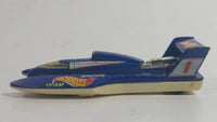 2005 Hot Wheels Hydroplane Metallic Blue Die Cast Toy Speed Boat Vehicle