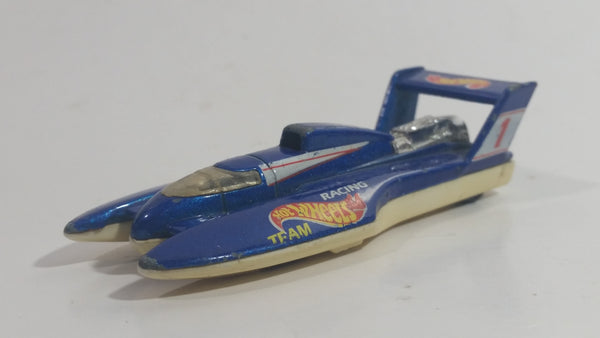 2005 Hot Wheels Hydroplane Metallic Blue Die Cast Toy Speed Boat Vehicle