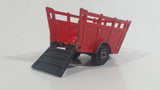 Vintage Majorette No. 323 Animal Trailer Red Die Cast Toy Farm Farming Vehicle