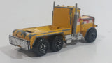 Vintage 1992 Matchbox Peterbilt Cement Mixer Semi Tractor Truck Yellow 1/80 Scale Die Cast Toy Rig Vehicle