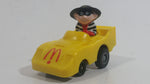 1988 McDonald's Turbo Macs The Hamburgler Yellow Toy Pull Back Friction Motorized Plastic Toy Car Vehicle - Happy Meals