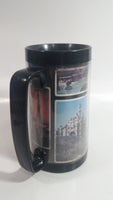 Thermo Serv Walt Disney Productions Disneyland Black Insulated Plastic Coffee Mug Collectible 6 1/2" Tall