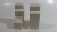 North Battleford, Saskatchewan Prairie Lily Flower White Ceramic Grain Elevators Salt & Pepper Shaker Set