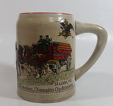 Vinage 1980 Ceramarte Brazil Anheuser Busch Budweiser Beer Embossed 3D Raised Relief Ceramic Stein Mug