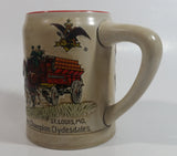 Vinage 1980 Ceramarte Brazil Anheuser Busch Budweiser Beer Embossed 3D Raised Relief Ceramic Stein Mug