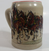 Vinage 1980 Ceramarte Brazil Anheuser Busch Budweiser Beer Embossed 3D Raised Relief Ceramic Stein Mug