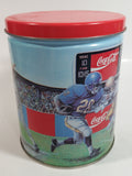 1994 Coca-Cola Coke Soda Pop Basketball, Football, Baseball Sports Themed 6" Tall Tin Metal Canister